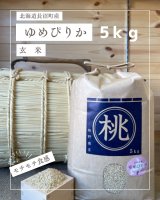 北海道長沼町産ゆめぴりか玄米　5ｋｇ　 契約栽培米　【送料無料】